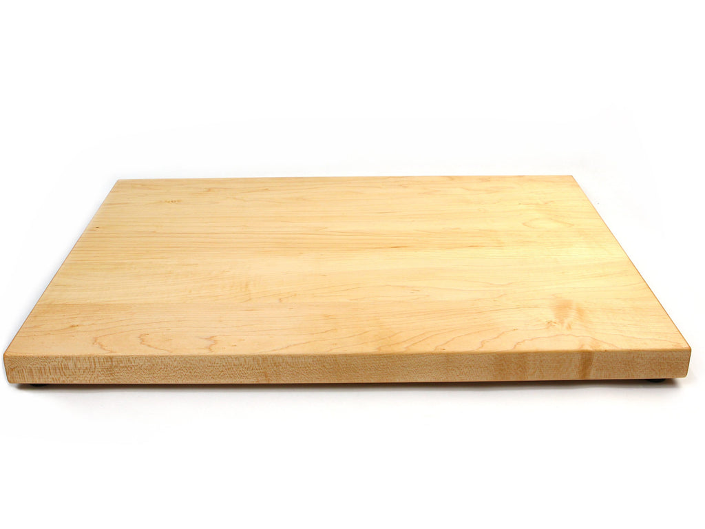1.25” Thick Extra Large Butcher Block Cutting Board With Rubber Feet
