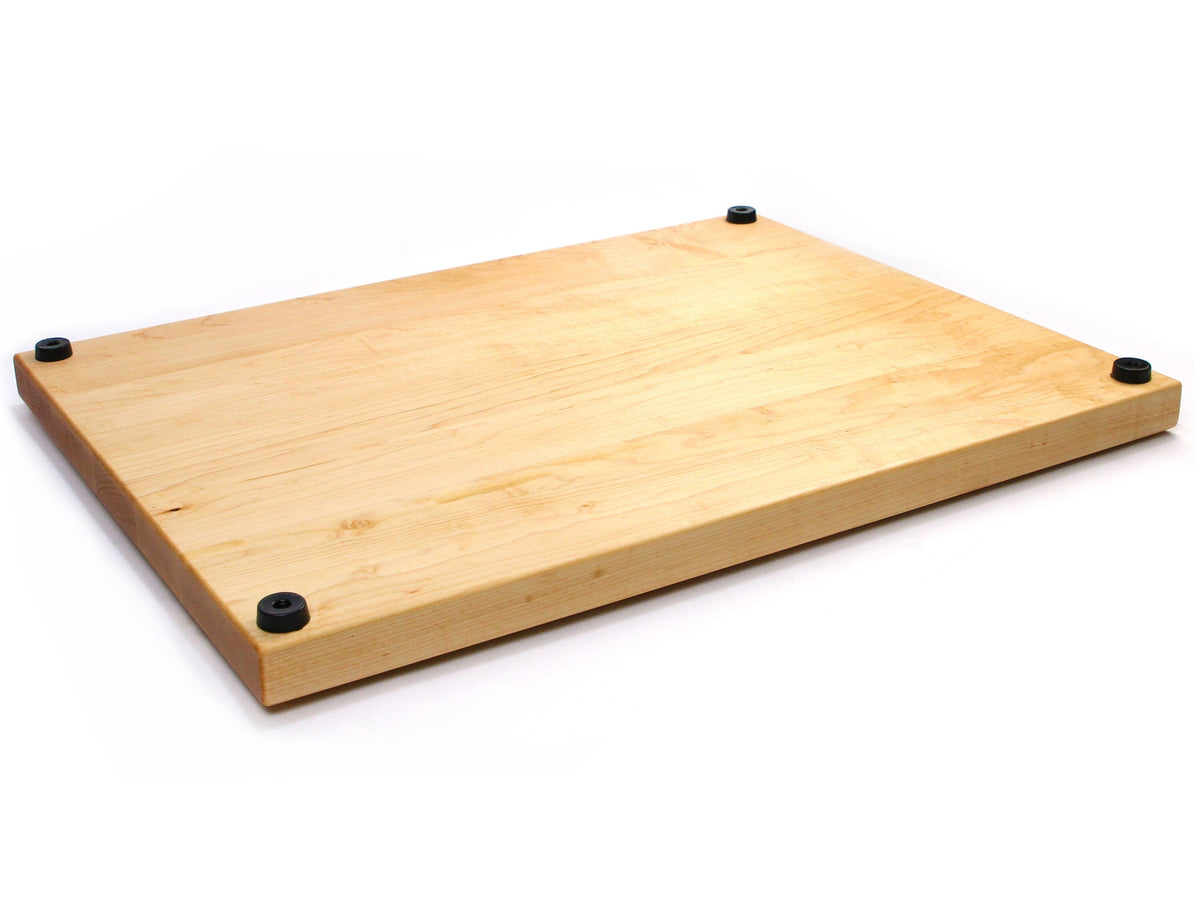 1.25” Thick Extra Large Butcher Block Cutting Board With Rubber Feet