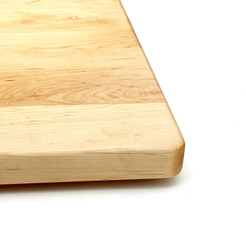 1.25” Thick Extra Large Butcher Block Cutting Board With Rubber Feet