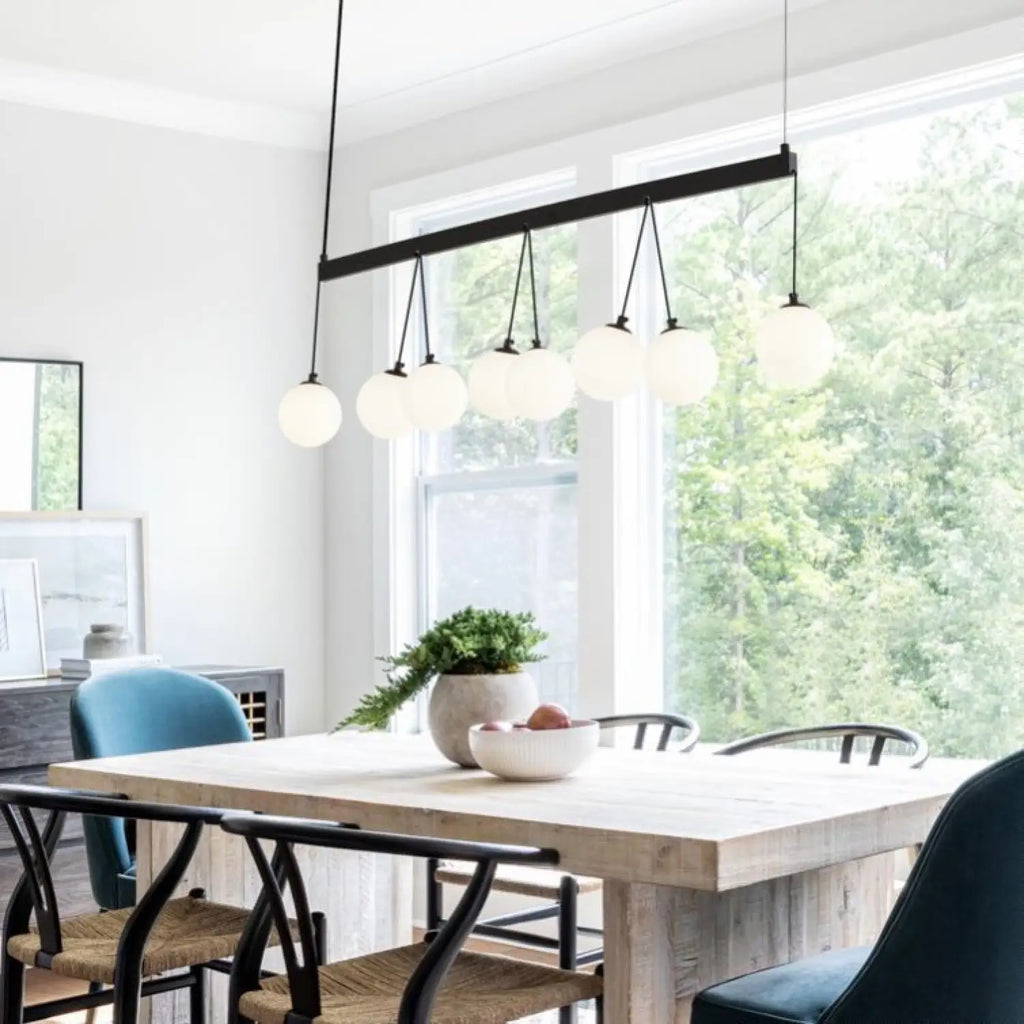 Modern 8-Light Globe Pendant Lights for Kitchen Island