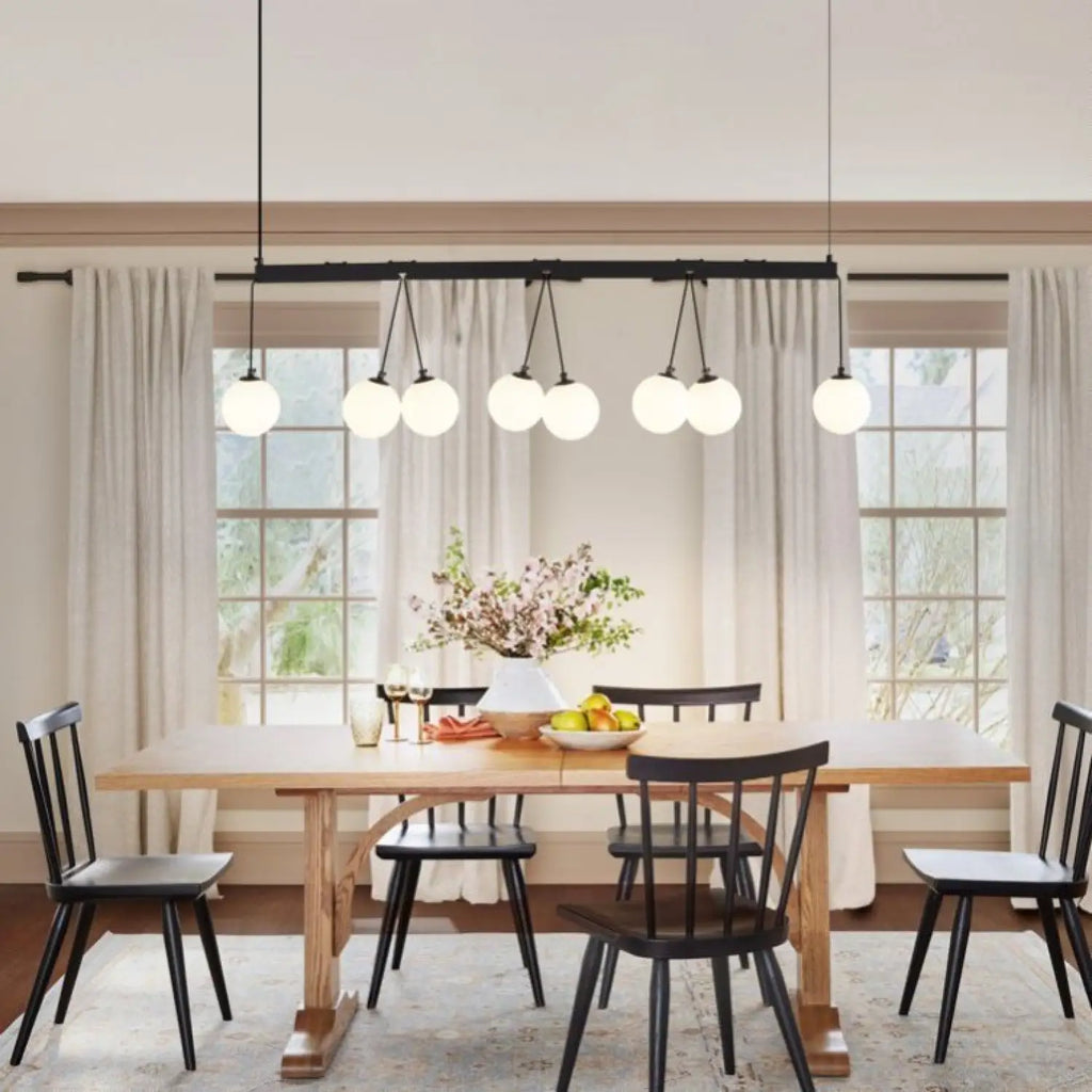 Modern 8-Light Globe Pendant Lights for Kitchen Island