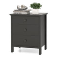 3-Drawer Wooden Nightstand Modern Bedside Table