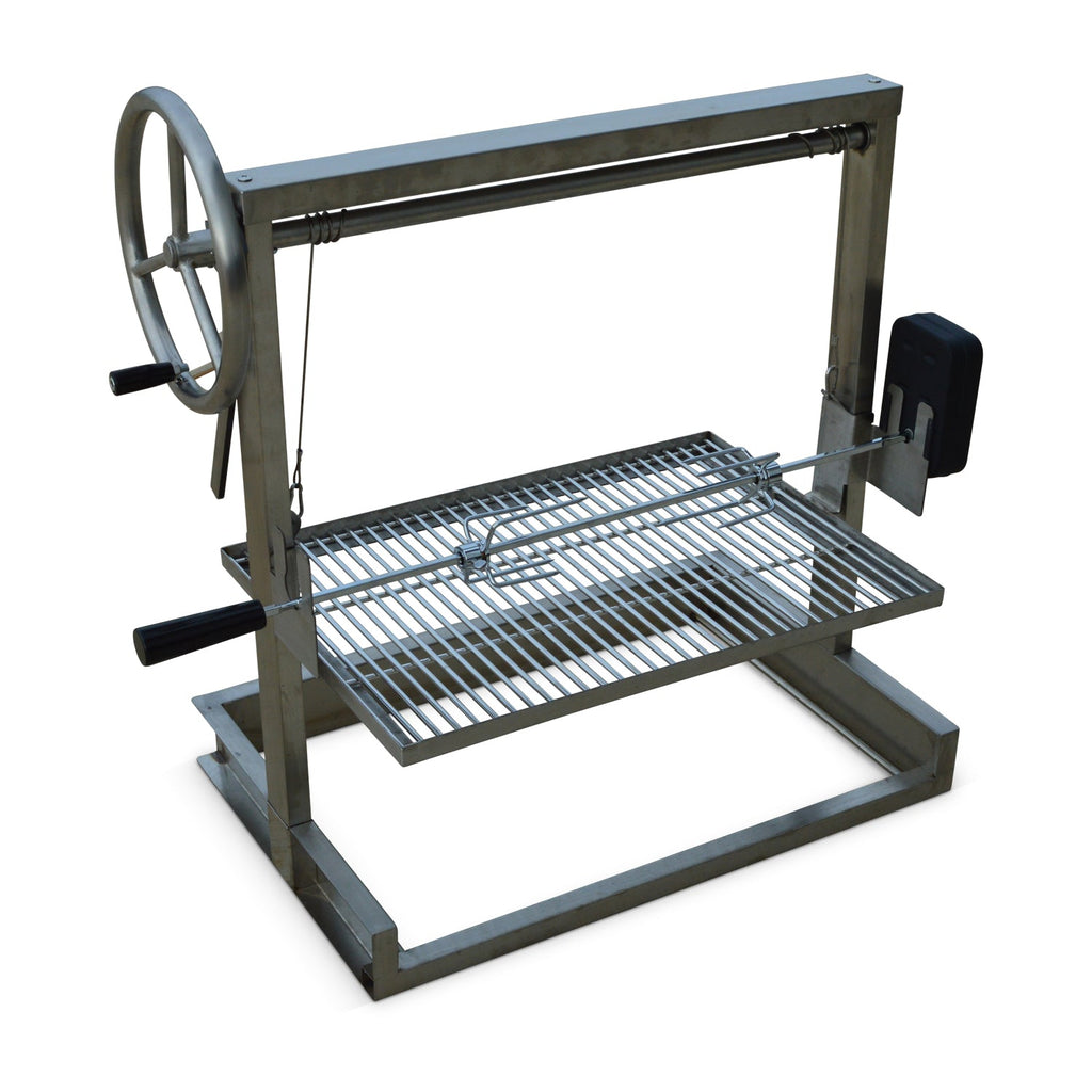 Stainless Steel Santa Maria Grill 24 x 16 with Rotisserie Kit