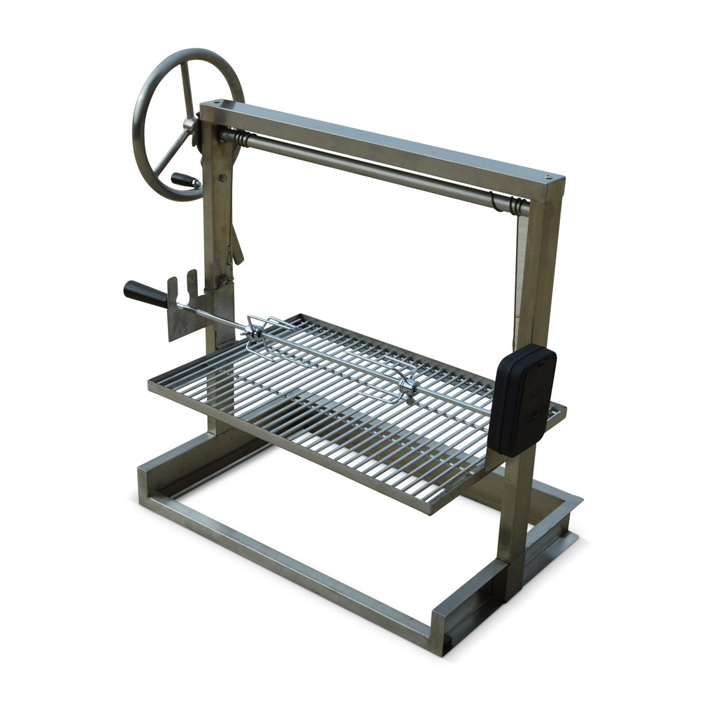 Stainless Steel Santa Maria Grill 24 x 16 with Rotisserie Kit