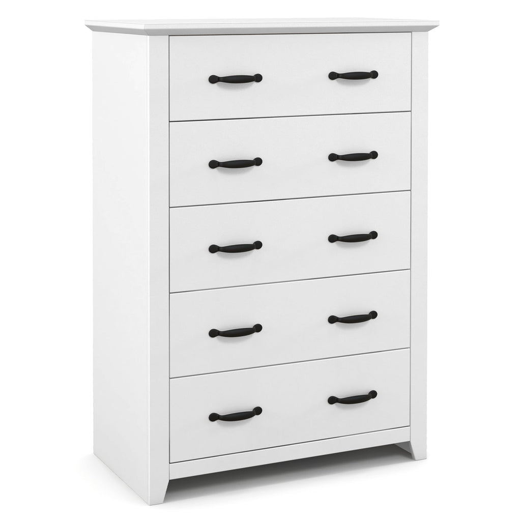 Tall Storage Dresser with 5 Pull-out Drawers for Bedroom Living Room