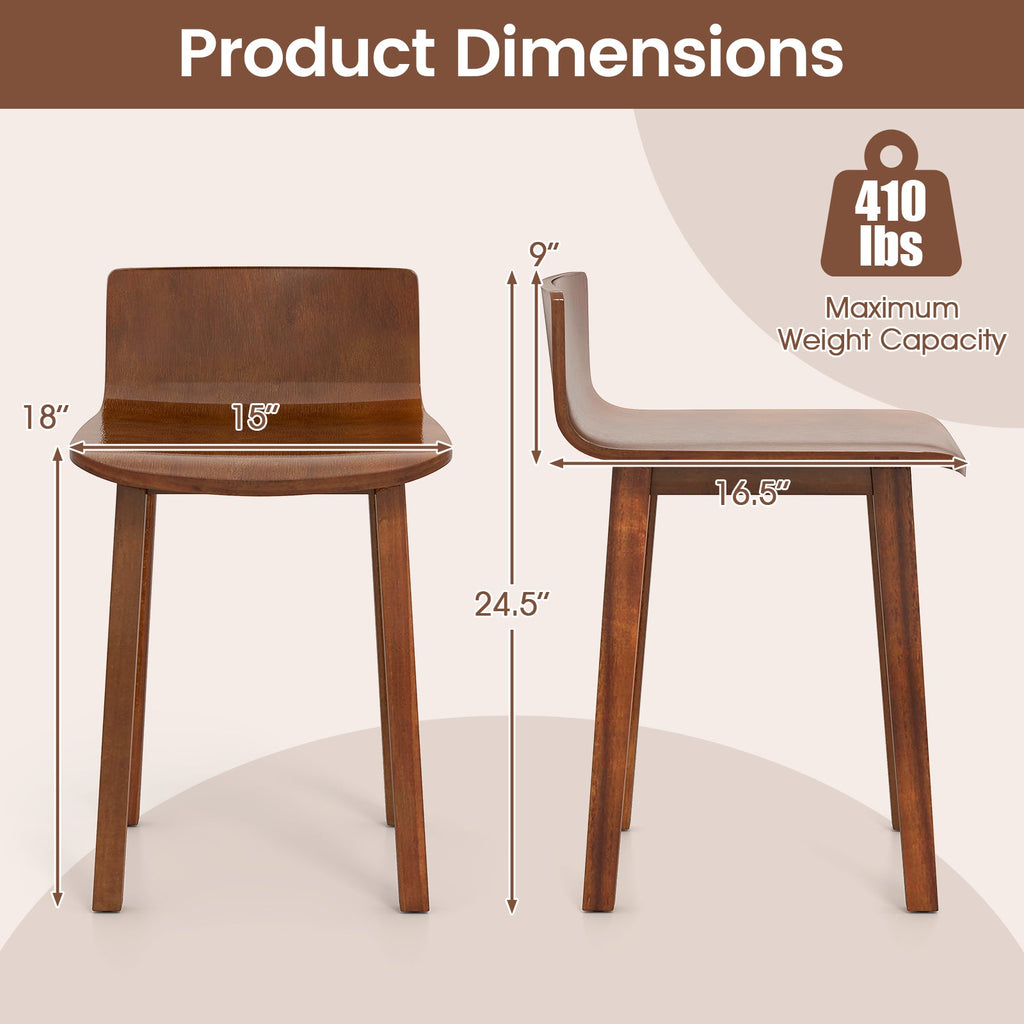 Wood Dining Chair Set of 2 Farmhouse Dining Room Chairs