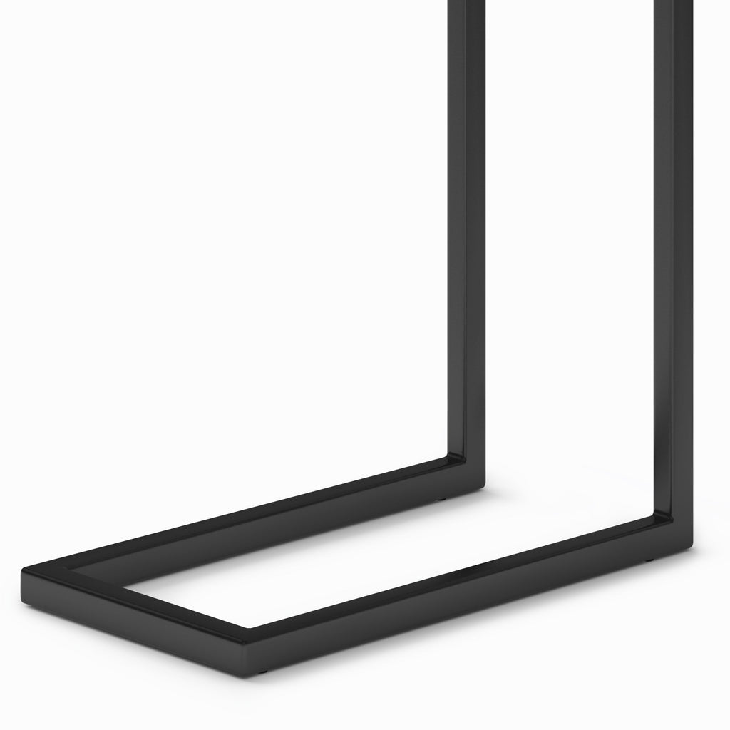 Skyler C Side Table with Genuine Marble Top in White/Black