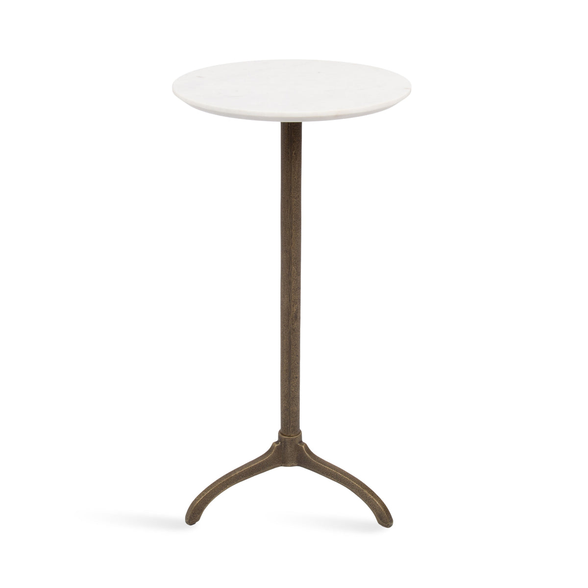 Henshall Marble and Metal Round Side Table
