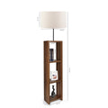 Decorative Floor Lamp with 3-Shelf Storage